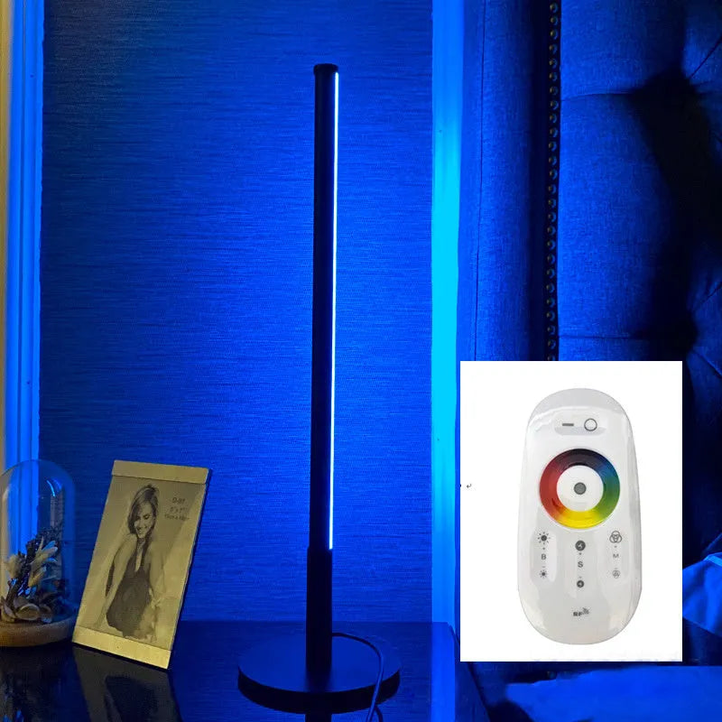 Minimalist Nordic design LED bedside table lamp with RGB colour changing and touch remote control