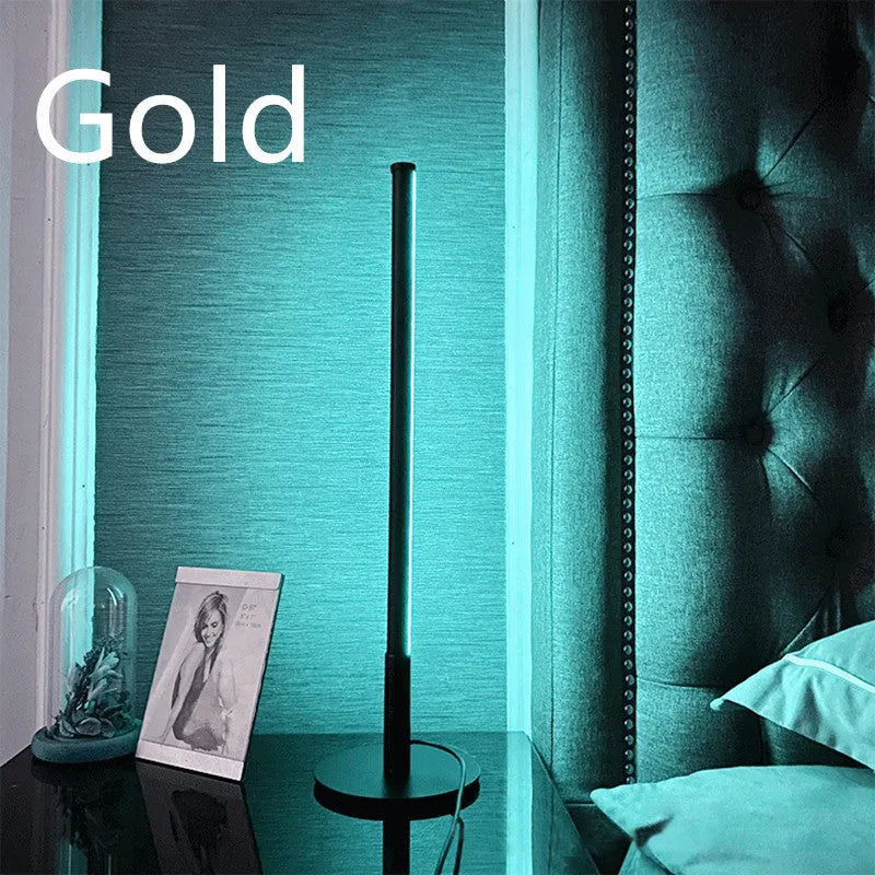 Minimalist Nordic design LED bedside table lamp with RGB colour changing and touch remote control