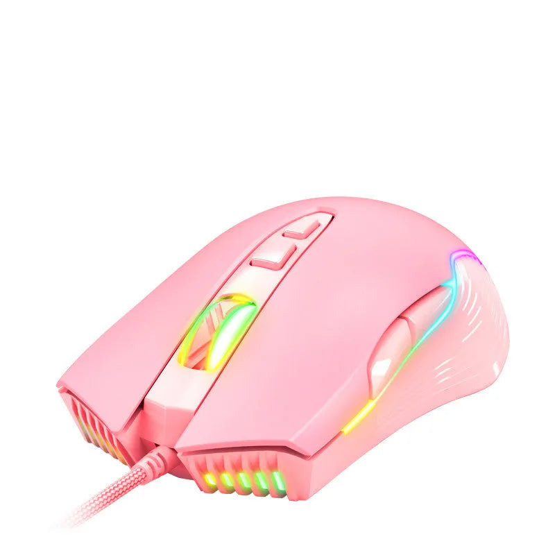 CW905 wired gaming mouse by This Hand with 6400 DPI optical sensor and RGB lighting in black
