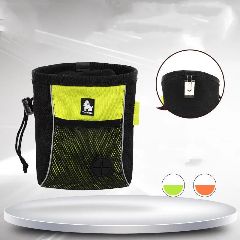 True Love dog training waist bag with waterproof storage and removable waste bag holder in orange colour