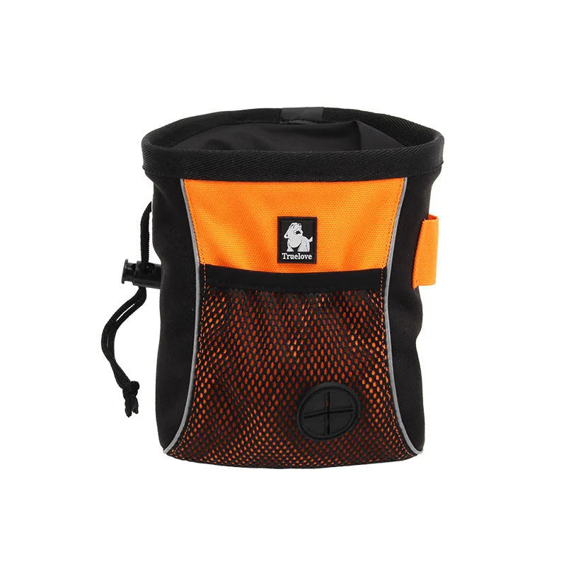 True Love dog training waist bag with waterproof storage and removable waste bag holder in orange colour