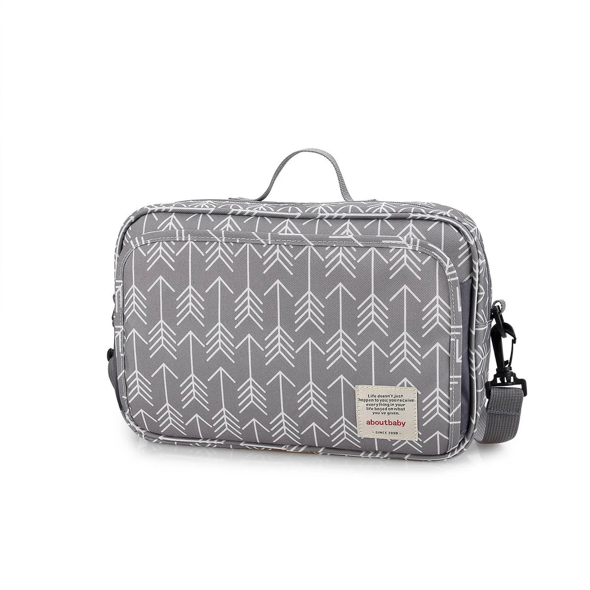 Small polyester diaper bag, 27x10x17cm, single shoulder, six styles including unicorn and white cloud