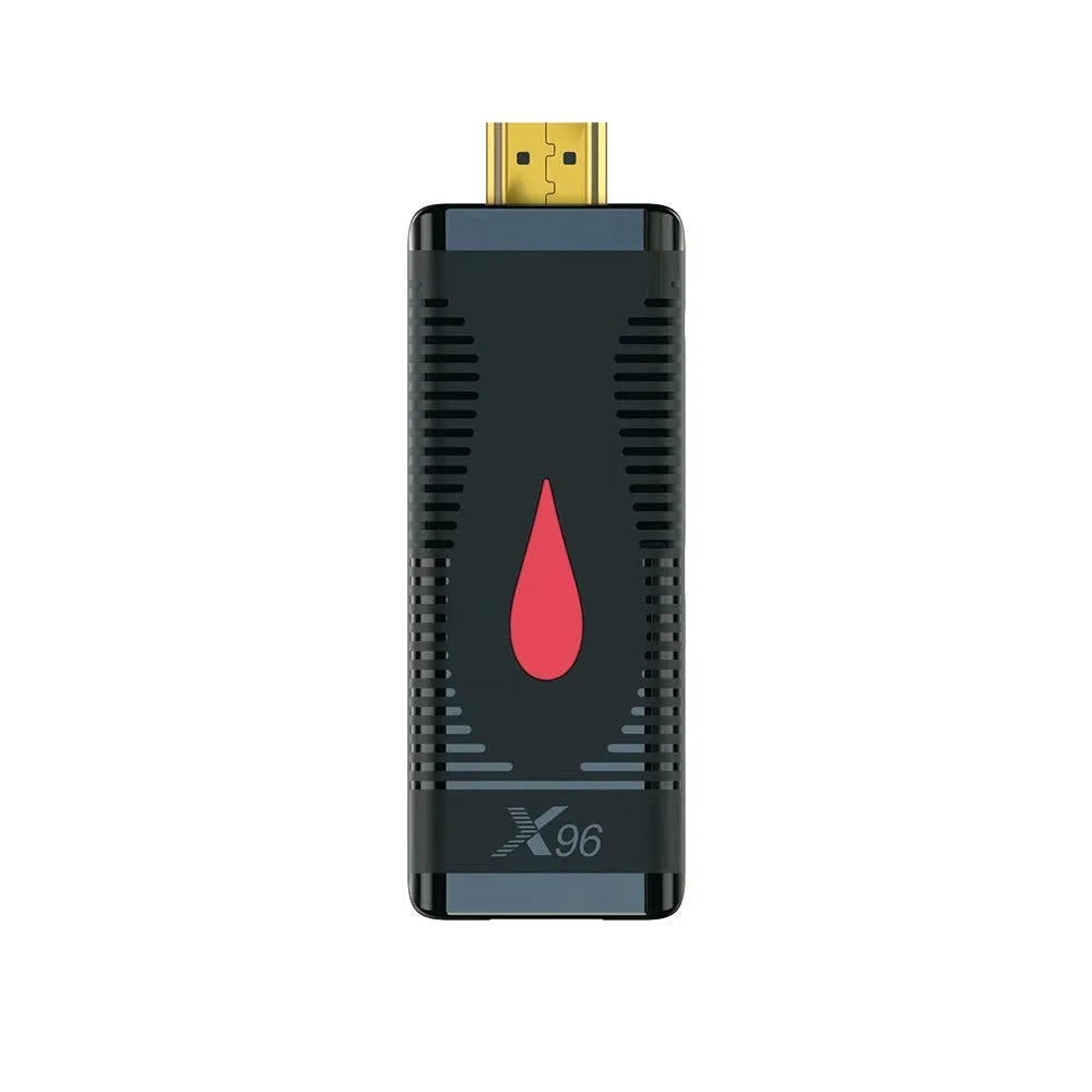 Android TV set-top box stick with remote control and cables for smart TV conversion