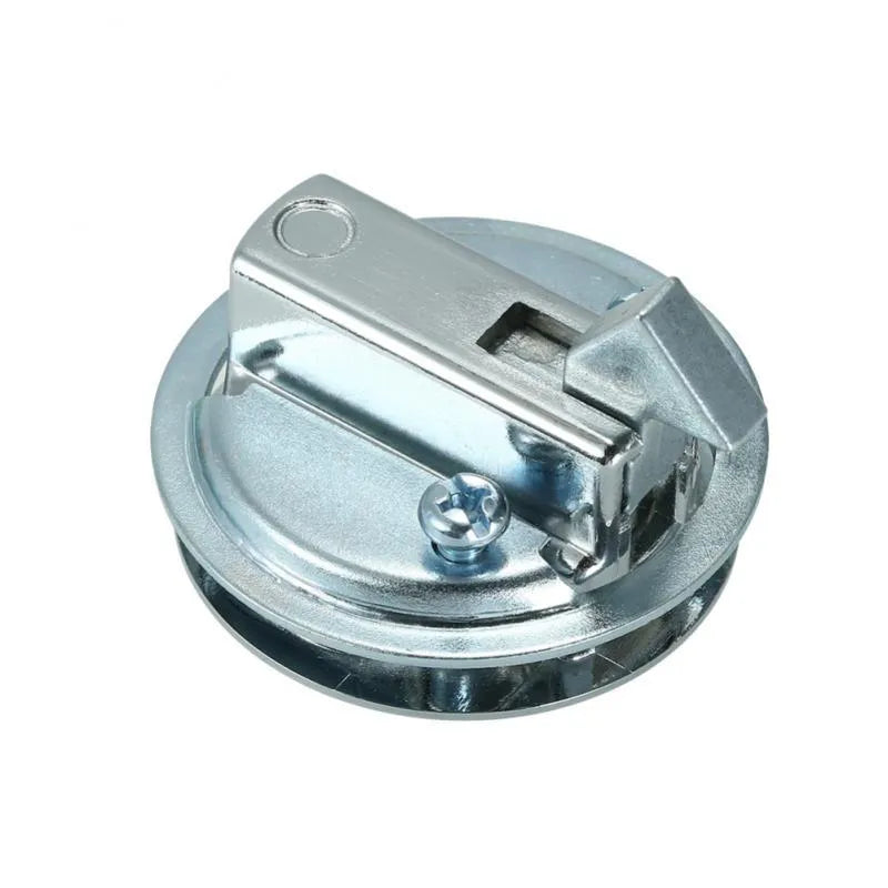 Stainless steel 316 pull ring deadlock round lock for industrial chassis cabinet, zinc alloy chrome plated, stainless steel colour