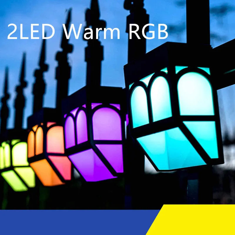 IP67 waterproof solar wall lamp in white or warm LED for outdoor garden fence and balcony mounting