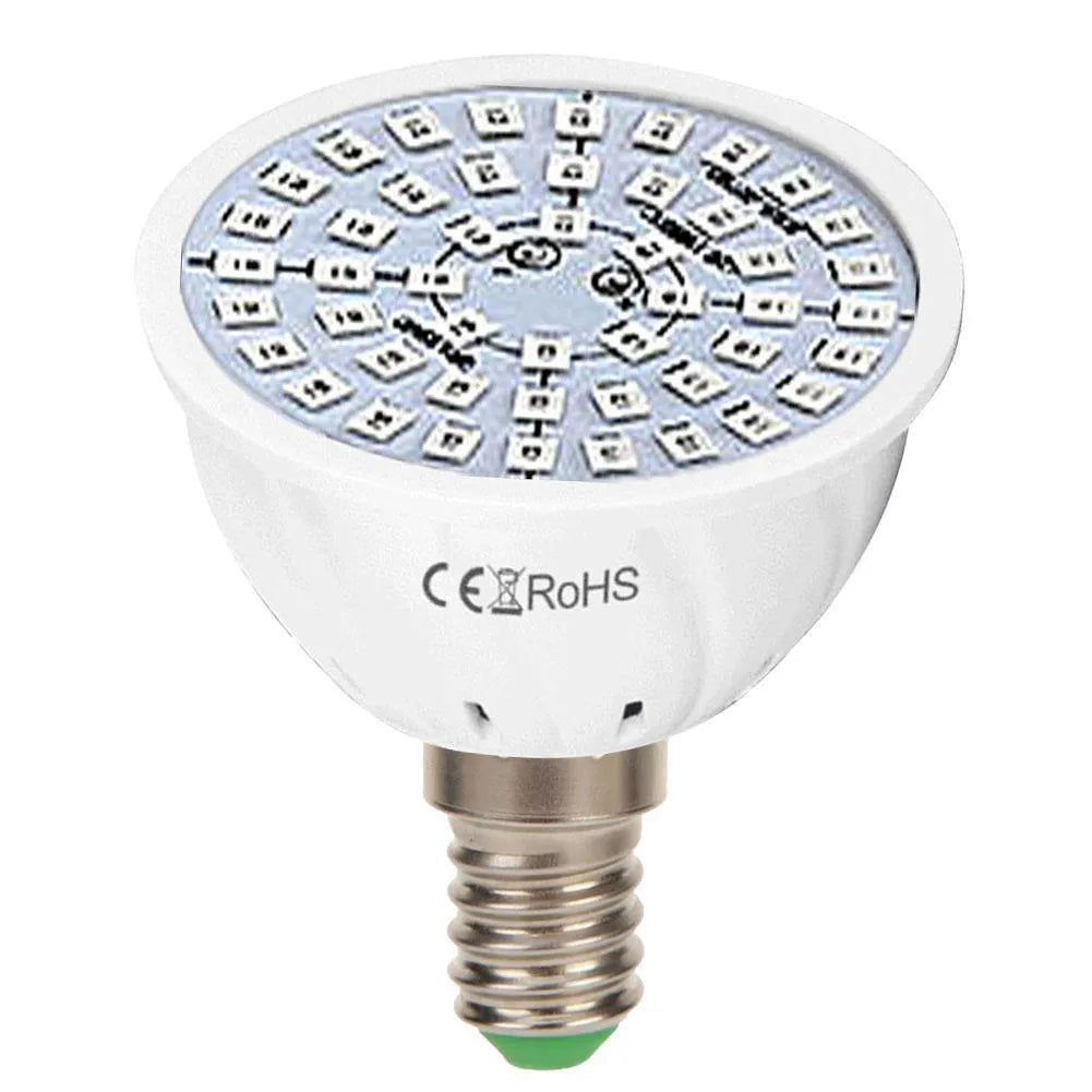 White LED plant grow light with 80 beads for indoor potted plant illumination