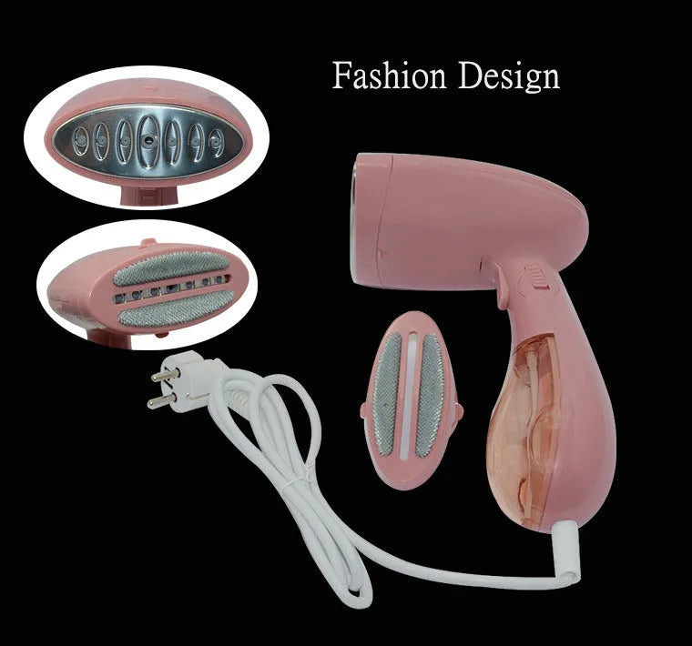 Sokany pink 1500W handheld steam ironing brush with EU power plug