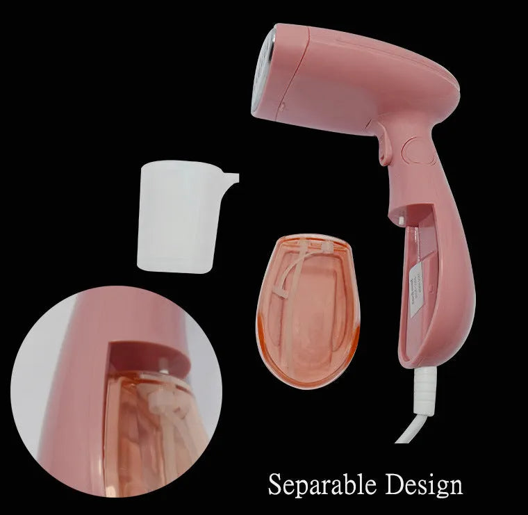 Sokany pink 1500W handheld steam ironing brush with EU power plug