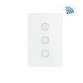 120 Type Wi-Fi smart dimmer switch with touch glass panel in black or white colour.