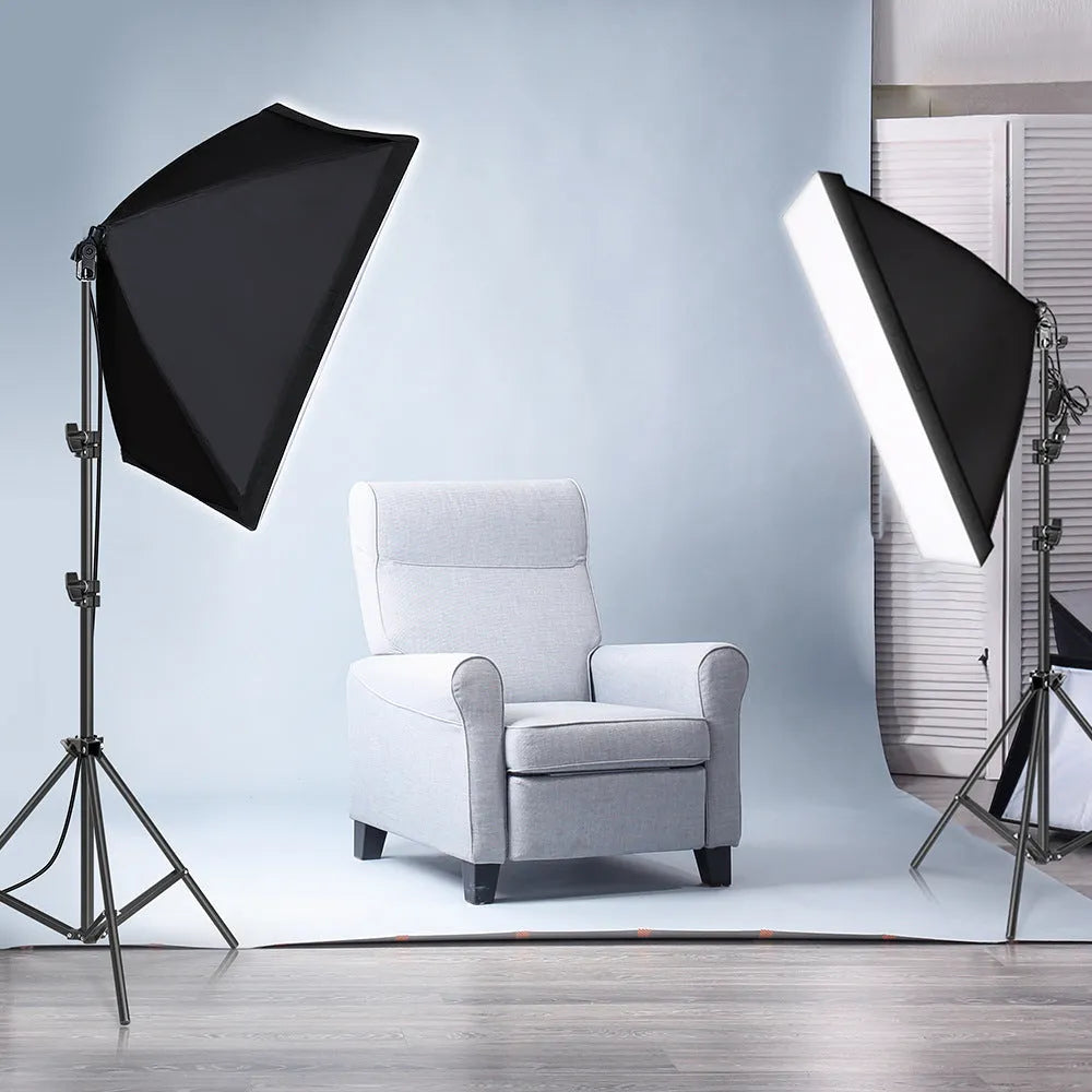 LIBEN photography lighting set with 2 metre stand and 50x70cm soft light cloth for iPhone portrait shooting