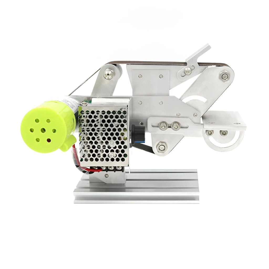 895 model fixed-angle desktop belt grinding and sharpening machine on a workbench.