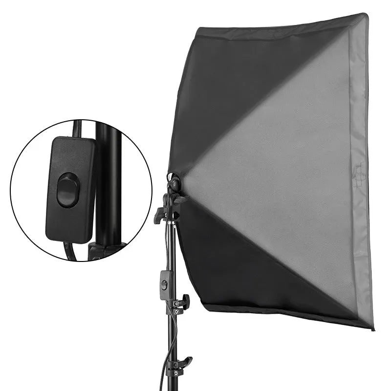 LIBEN photography lighting set with 2 metre stand and 50x70cm soft light cloth for iPhone portrait shooting