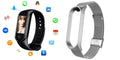 M4s smart bracelet touch fitness tracker with TPU wristband and plastic aluminium alloy body in Black, Blue, or Red