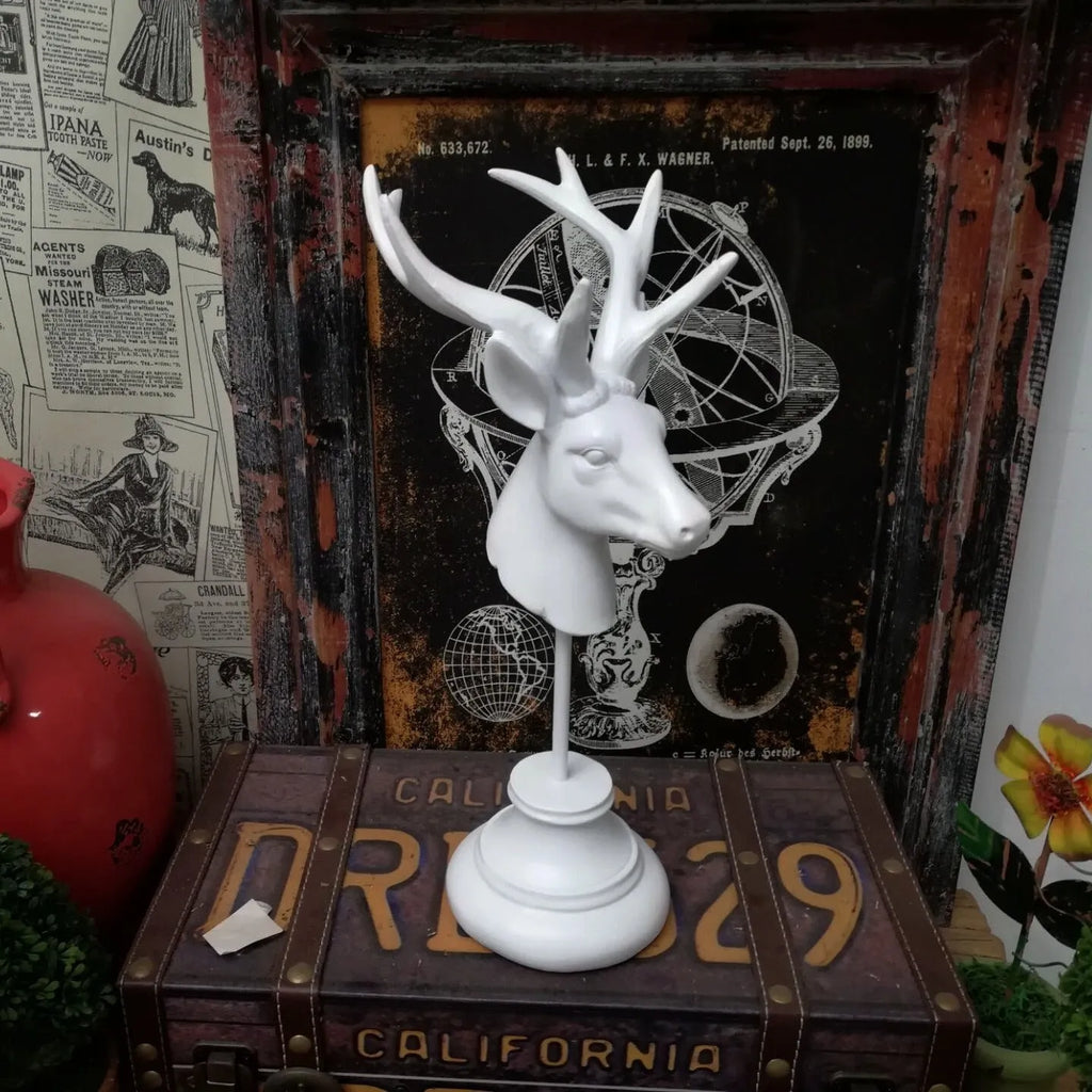 Natural resin animal figurine home decoration 32cm tall black colour