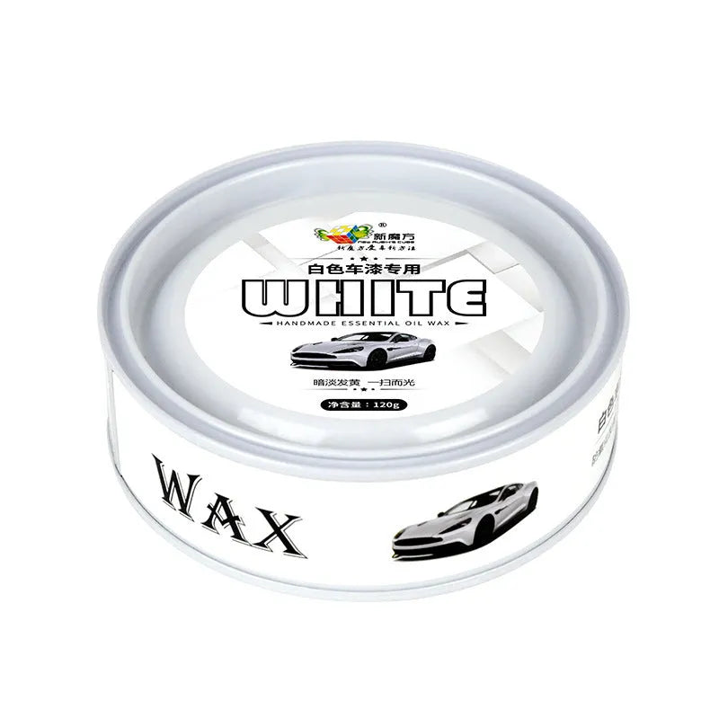 120ml solid car wax tin with sponge and towel for automobile paint scratch repair and crystal wax plating