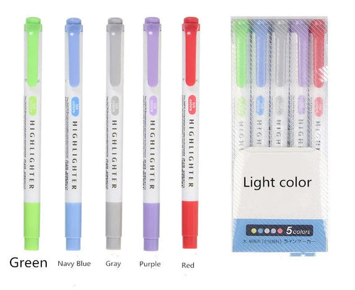 25 colour double head highlighter set in plastic shell with boxed packaging