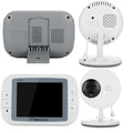 White wireless baby monitor with 3.5-inch screen and a separate UFO-style camera unit