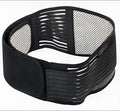 Self-heating waist protection belt with elastic cloth construction and magnetic support elements