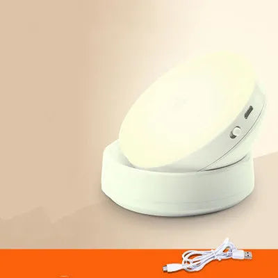 Wireless body sensing LED light for automatic night-time illumination in cabinets and hallways