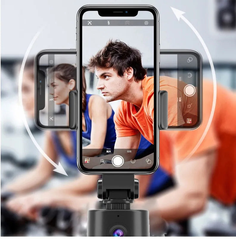 360-degree intelligent tracking pan tilt camera bracket for smartphones with AI face recognition