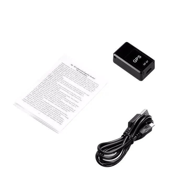 Black mini magnetic GPS car tracker device for vehicle tracking