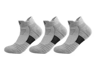 Elite Socks men's thickened towel bottom deodorant running socks in black grey white