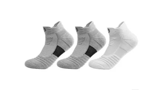 Elite Socks men's thickened towel bottom deodorant running socks in black grey white