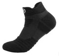 Elite Socks men's thickened towel bottom deodorant running socks in black grey white