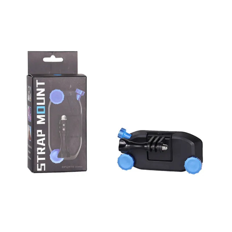 Blue plastic shoulder strap buckle for GoPro sports camera mounting accessories