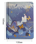 Butterfly Series A5 hardcover notebook with colour pages and bronzing finish