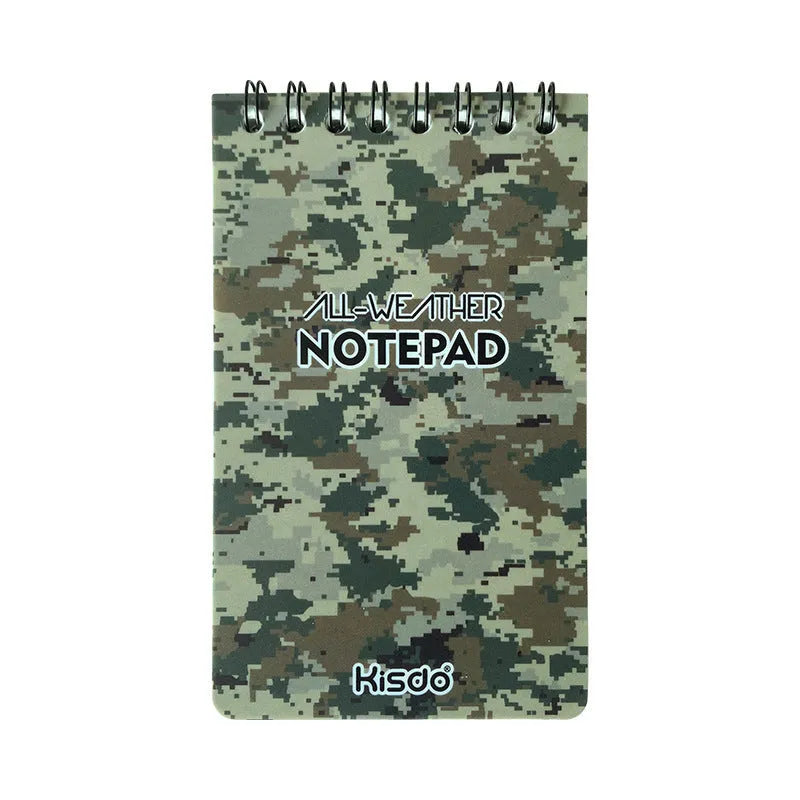 Waterproof spiral notebook with PP cover and stone paper pages in multiple colour options