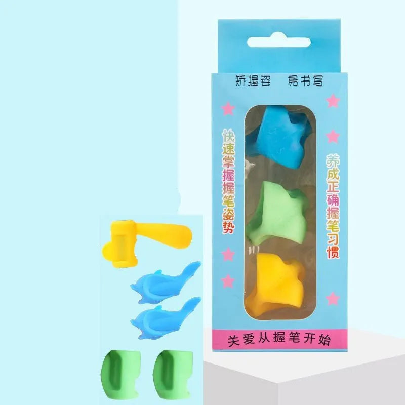 Children pen holder orthosis set for writing correction in mixed colours for boys and girls kindergarten