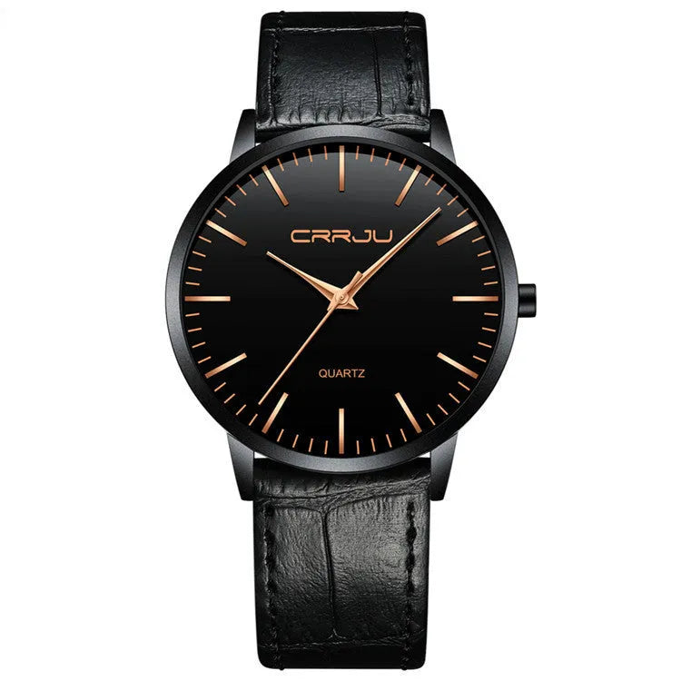 Casual quartz wristwatch with alloy case and plexiglass lens showing colour variations