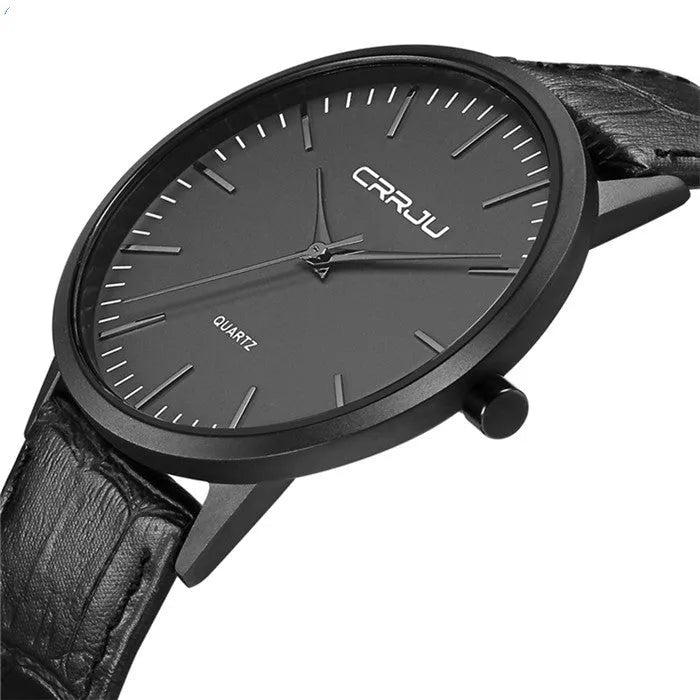 Casual quartz wristwatch with alloy case and plexiglass lens showing colour variations