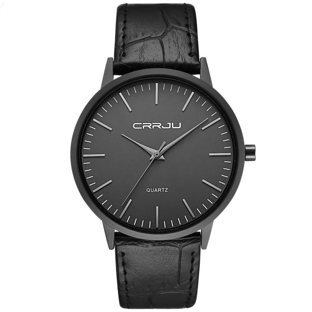 Casual quartz wristwatch with alloy case and plexiglass lens showing colour variations