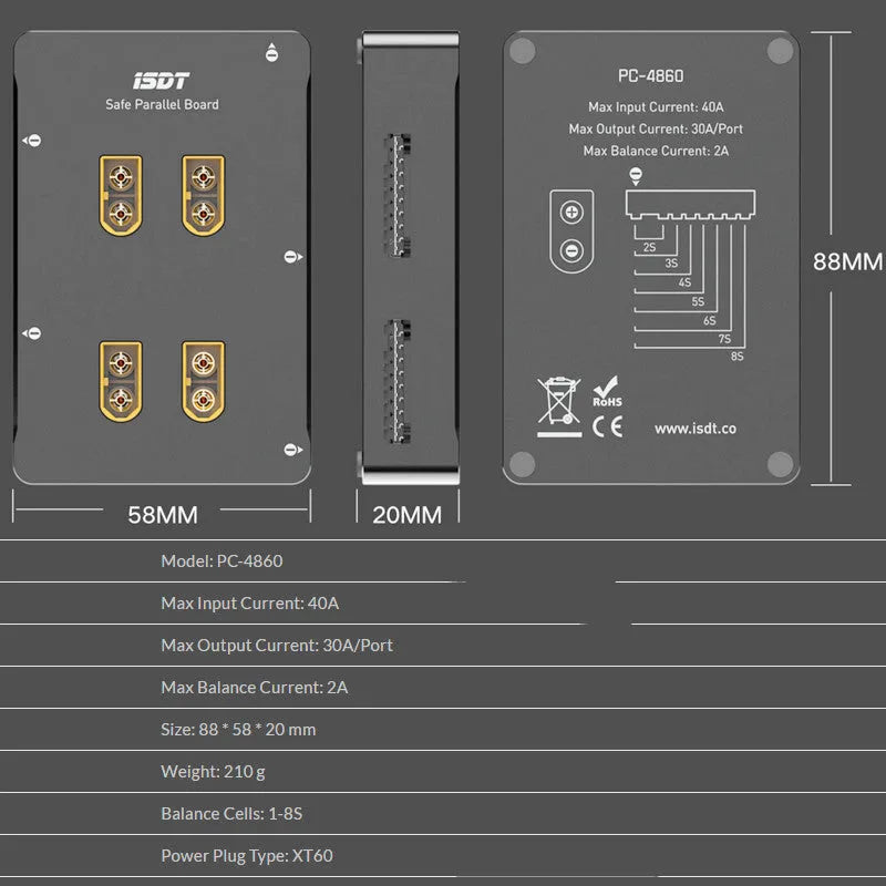 Grey parallel charging board for Astor toy aircraft battery accessories