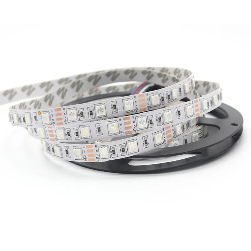 5050 RGB LED strip light 60 LEDs per metre 12V with remote control and waterproof style options