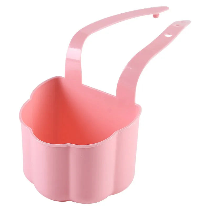 Nordic style plastic sink drain basket in dark blue measuring 20 x 10 x 7.5 cm
