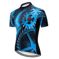 Men's striped cycling jersey top, moisture-wicking chemical fibre, summer, sizes S to XXXL, colours A to E