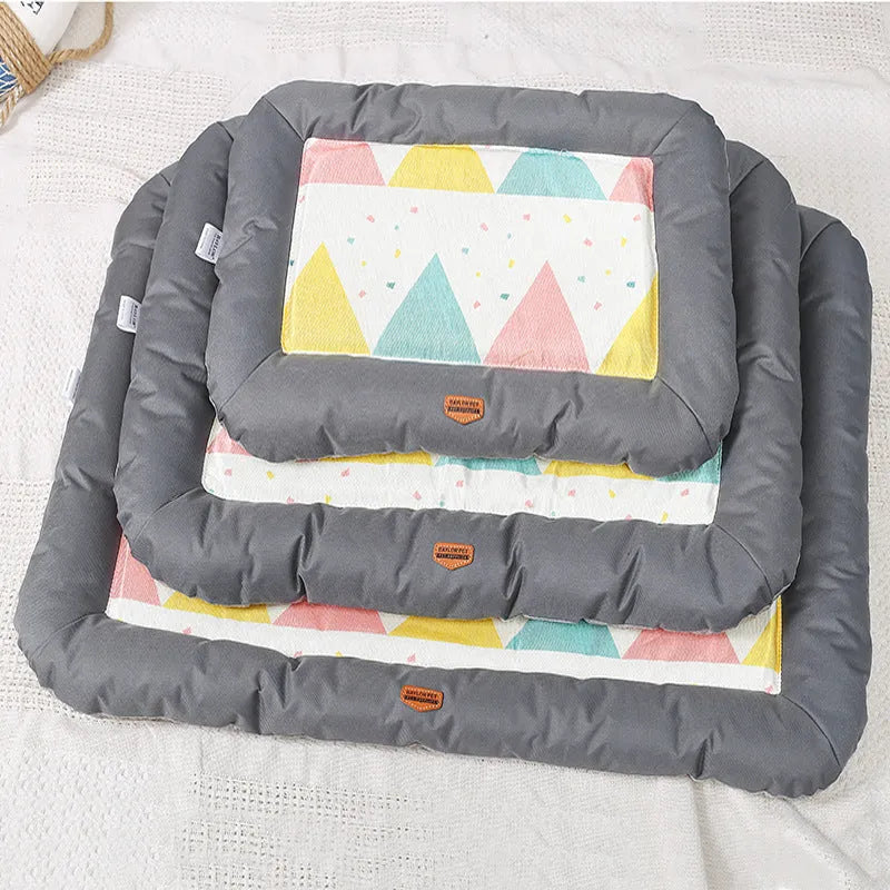 Cloth pet mat for cat litter and dog supplies in grey, pink or blue, sizes 55x38x5cm to 84x59x5cm