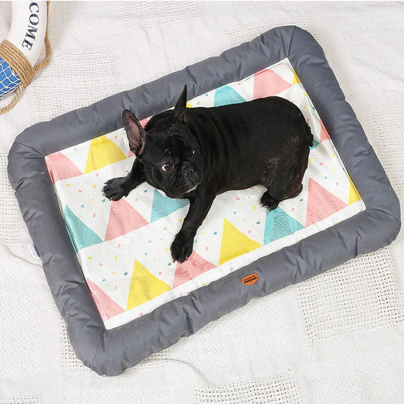 Cloth pet mat for cat litter and dog supplies in grey, pink or blue, sizes 55x38x5cm to 84x59x5cm
