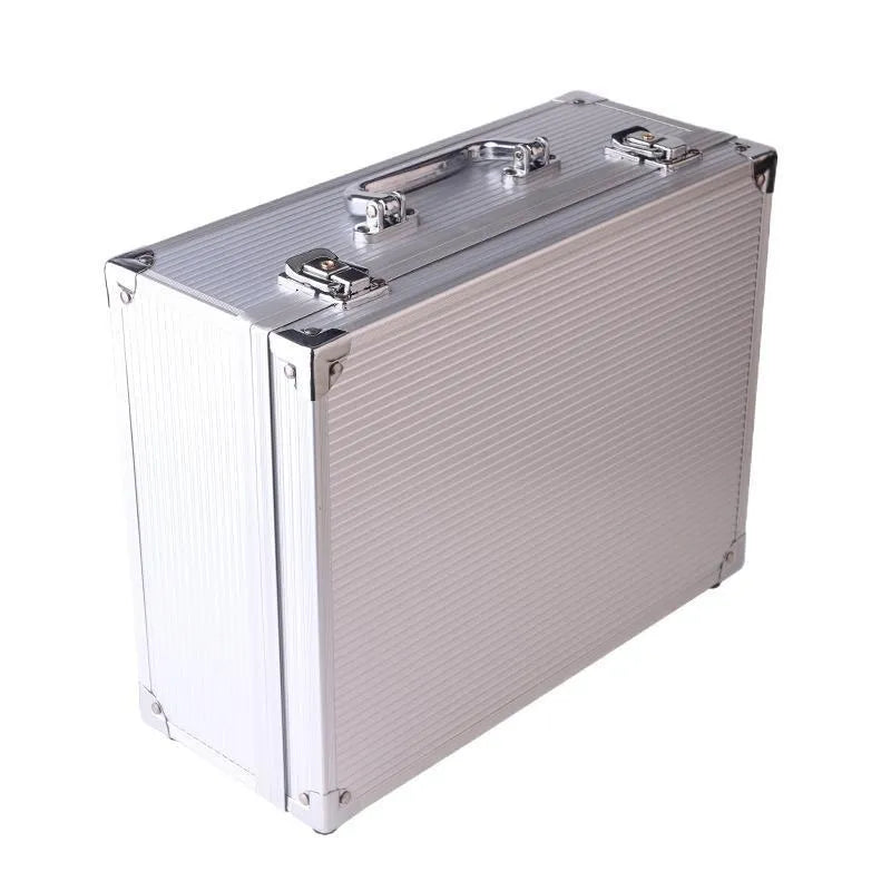 Aluminium tattoo equipment storage box with adjustable compartments for ink and needle organisation