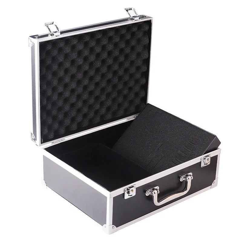 Aluminium tattoo equipment storage box with adjustable compartments for ink and needle organisation
