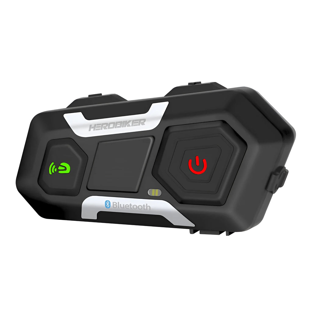 HEROBIKER motorcycle intercom helmet headset, Bluetooth 3.0, waterproof, 1200M, 85 x 42 x 23 mm, black