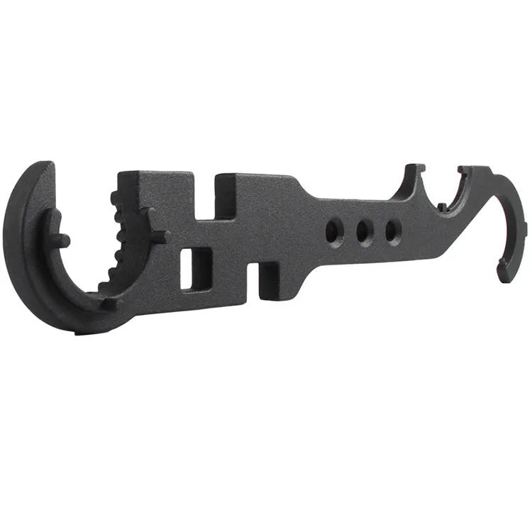 Black AR15 M4 combination wrench made from 40Cr steel for firearm maintenance
