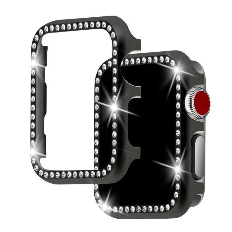 Aluminium alloy diamond protective case for Apple Watch in a choice of metallic colours.