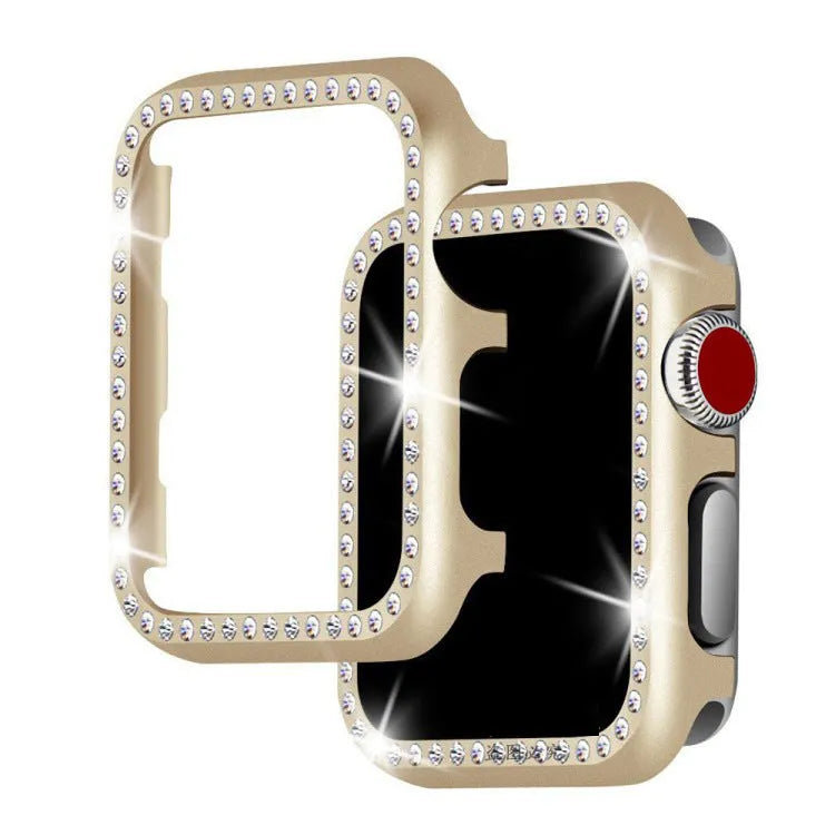 Aluminium alloy diamond protective case for Apple Watch in a choice of metallic colours.