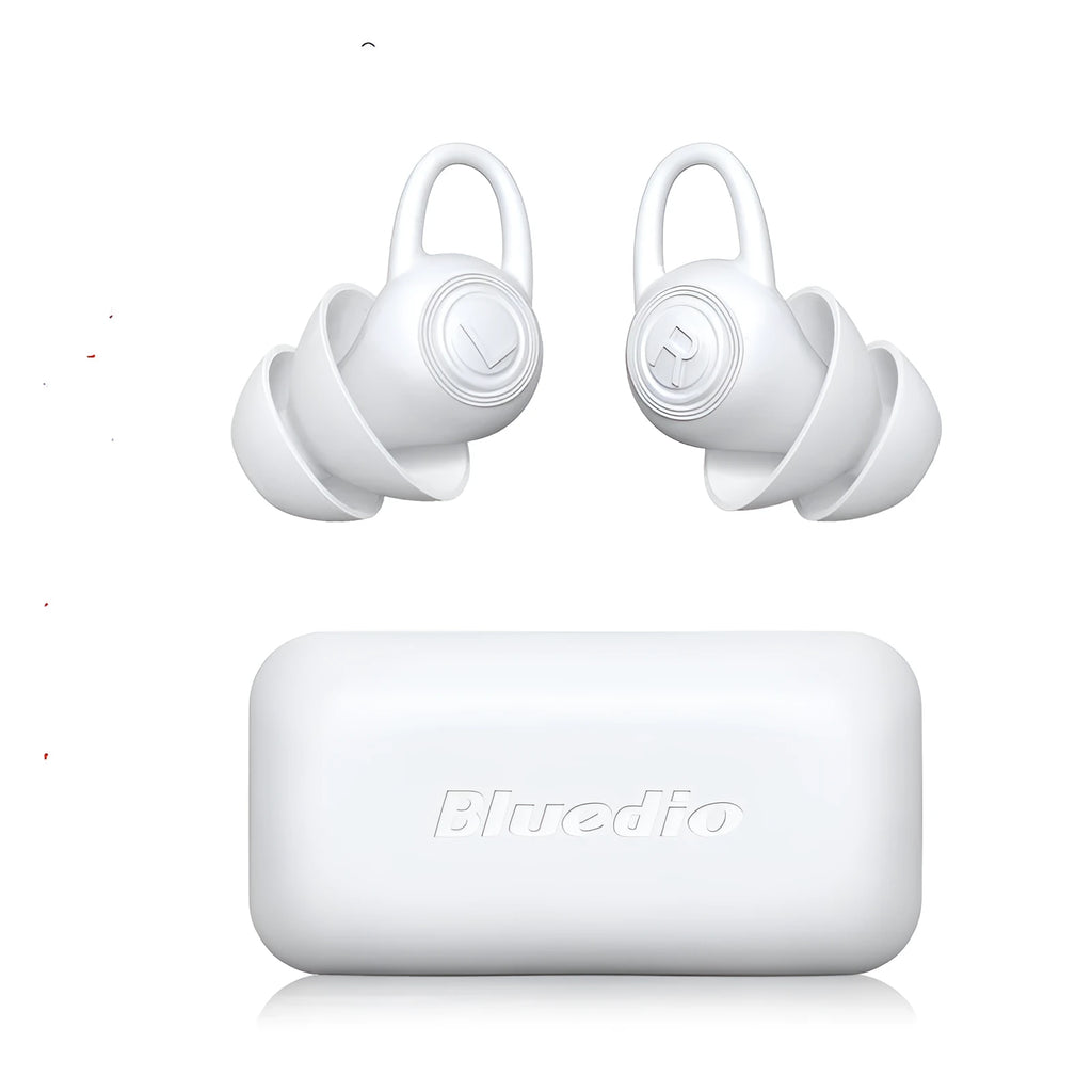 White soft silicone ear plugs for noise reduction, individually packaged