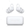 White soft silicone ear plugs for noise reduction, individually packaged