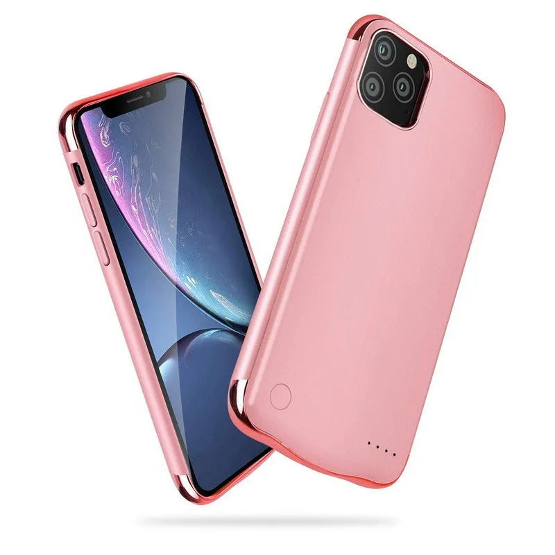 Back clip power bank phone case for iPhone 12 to 14 and older models, glass and plastic, 15.2*82*166.5mm